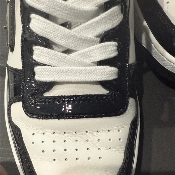 Prada Monochrome Leather Sneakers - Picture 7 of 16